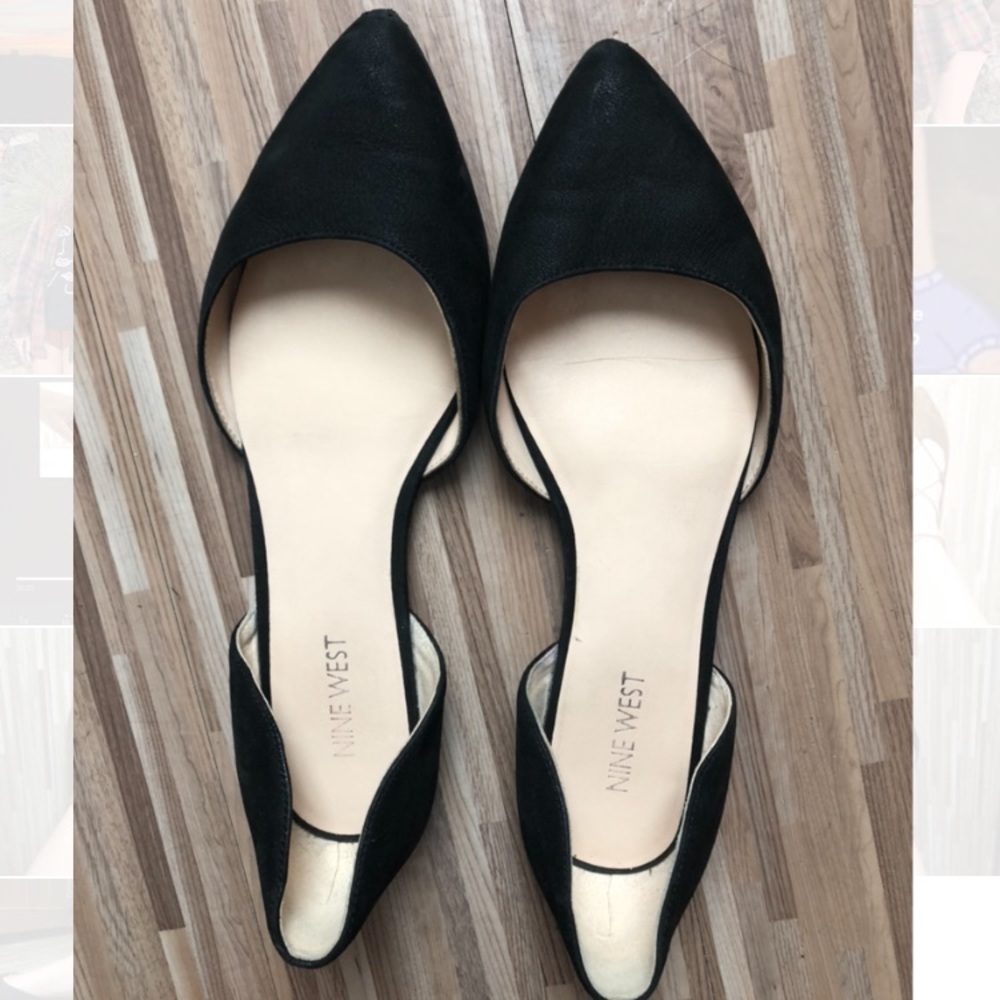 nine west stylish flats with cut outs